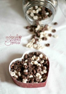 Chocolate Covered Cheerios from Cookies and Cups