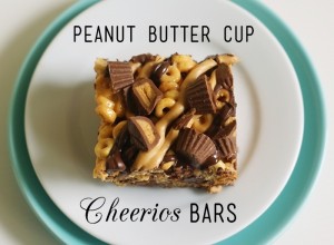 Peanut Butter Cup Cheerio Bars from Bake at 350