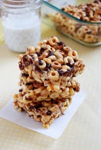 Peanut Butter Cheerio Treats from It Bakes Me Happy
